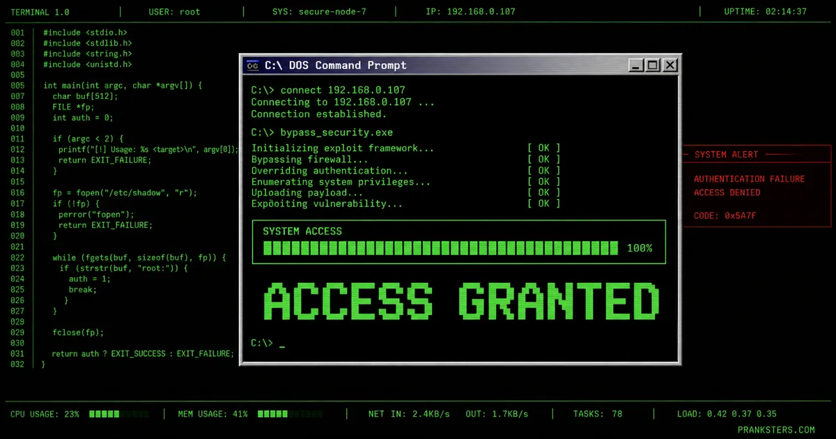 Fake Hacking Pranks: How to Look Like a Movie Hacker in 10 Seconds
