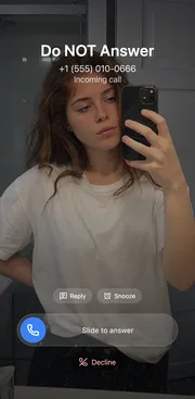 Prank call screen in the Pranksters app
