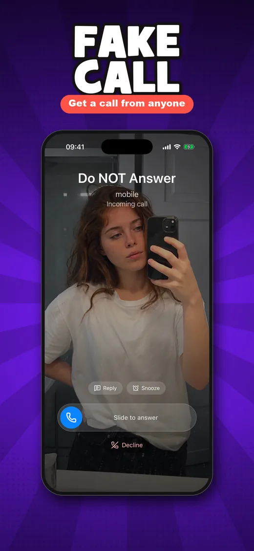Fake call app incoming call screen