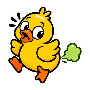 Squeaky fart sound button