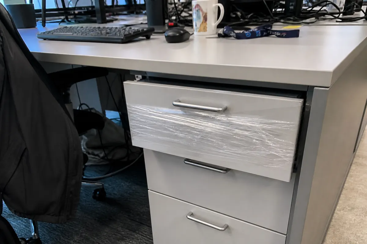 Cling-film the drawer