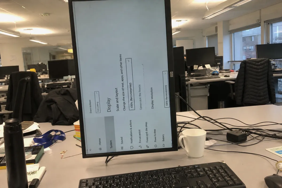 The upside-down screen