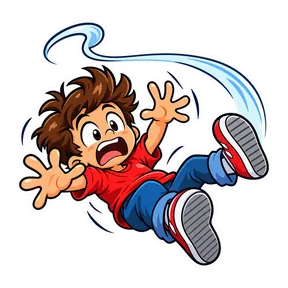 Cartoon fall 1 sound button