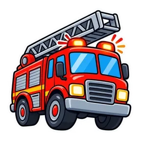 Fire truck siren sound button