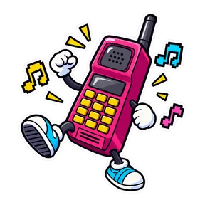 Retro brick ringtone sound button