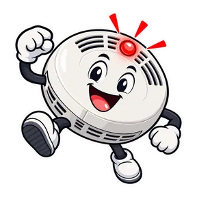 Smoke alarm beep sound button