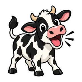 Cow moo sound button