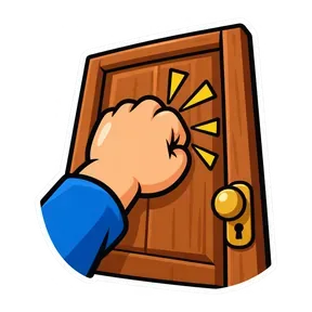 Door knock sound button