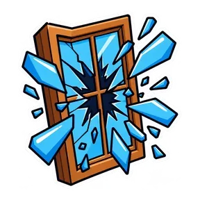 Glass smash sound button