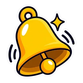 Notification ding sound button