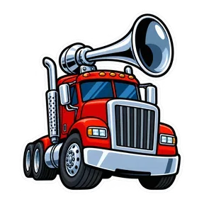 Truck horn sound button