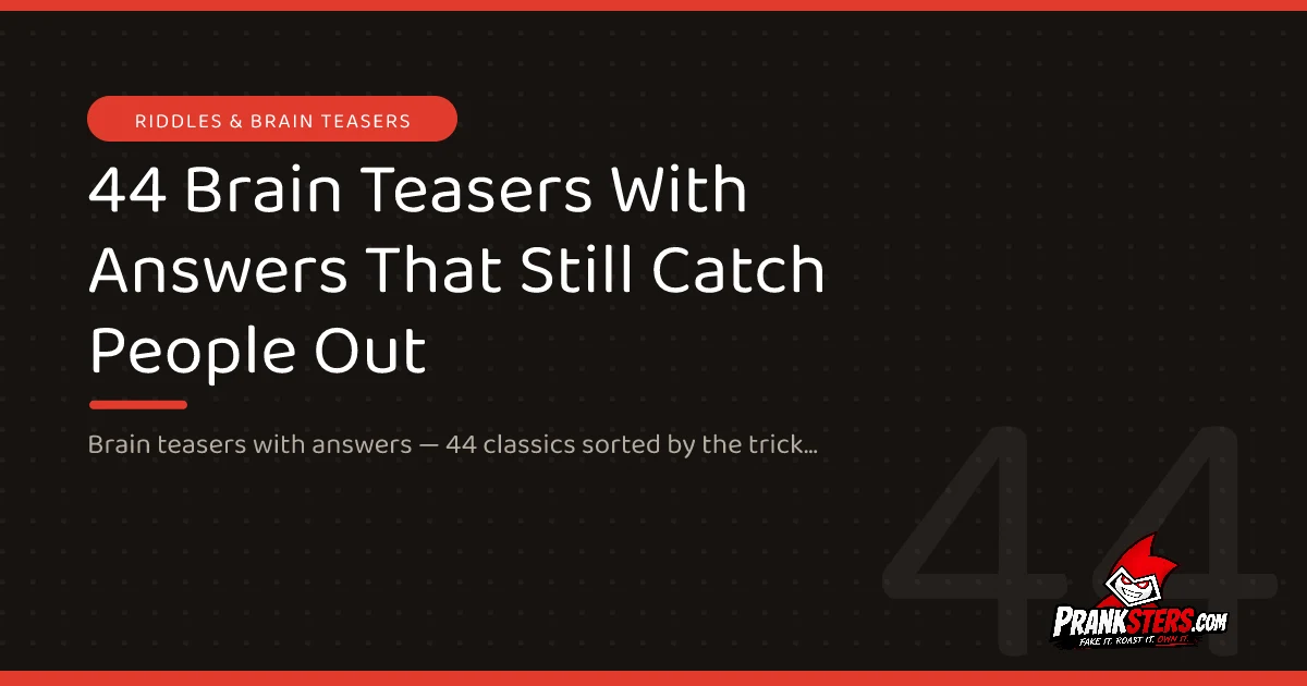 44 Brain Teasers With Answers That Still Catch People Out