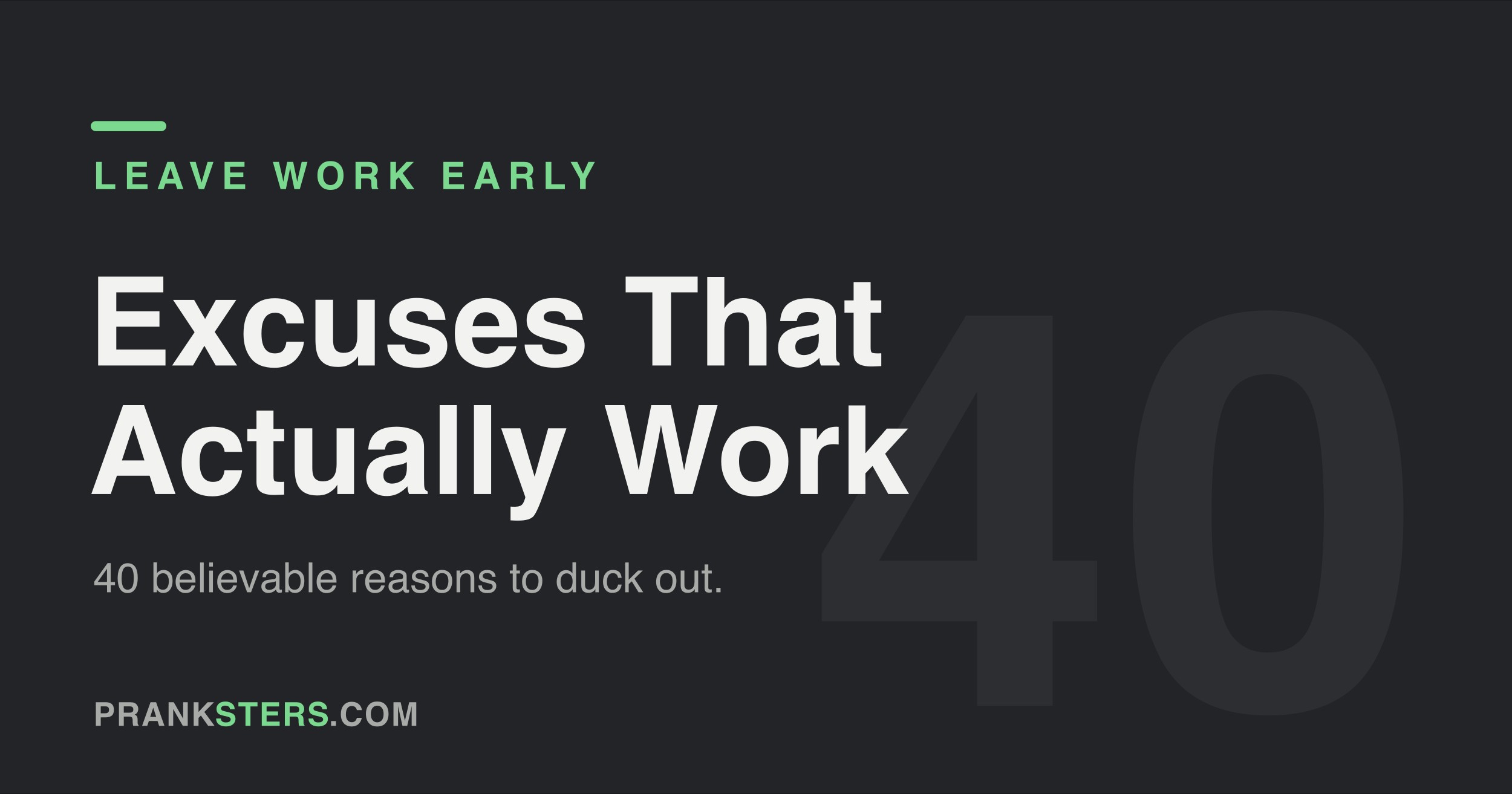 Excuses to Leave Work Early That Actually Get You Out the Door