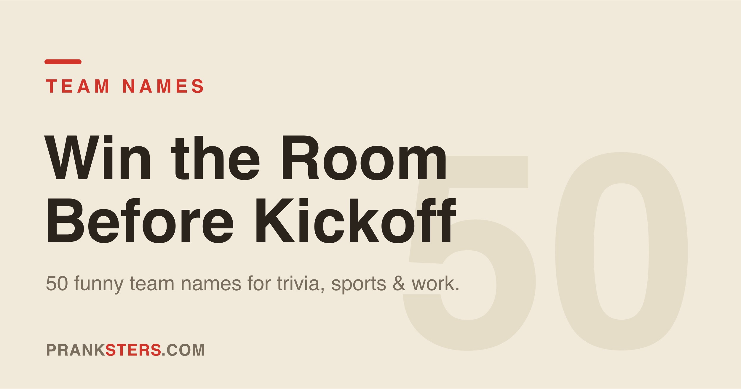 Funny Team Names That Win the Room Before the First Round