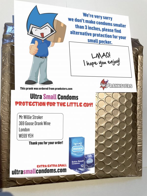 Ultra Small Condoms Prank Mail